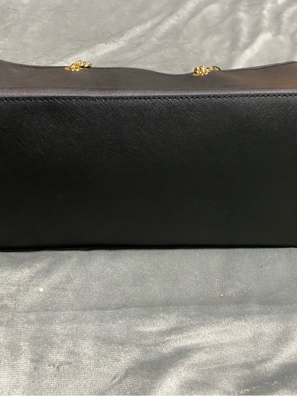 Michael Kors Black Tote with Gold Chain Handles - Picture 2 of 12